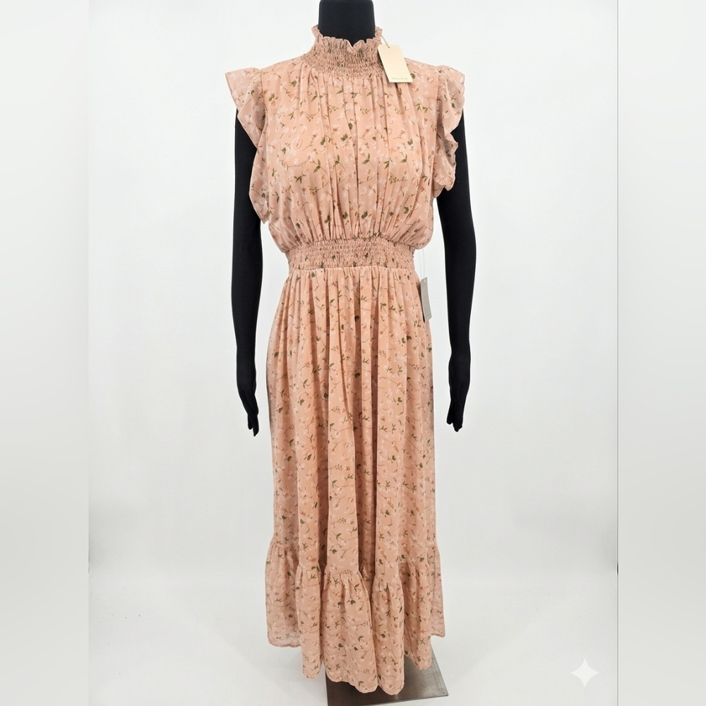 MELLODAY Floral Blush Maxi Dress